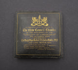 1884 Guildhall New Council Chamber Cased Bronze Medal - By Wyon