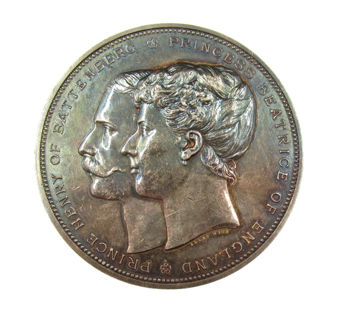 1885 Marriage Of Princess Beatrice To Prince Henry Silver Medal - By Wyon