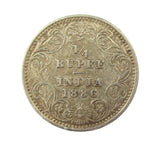 India Victoria 1886 Quarter Rupee - EF