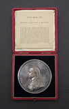 1887 Victoria Jubilee 77mm Silver Medal By Boehm - Cased