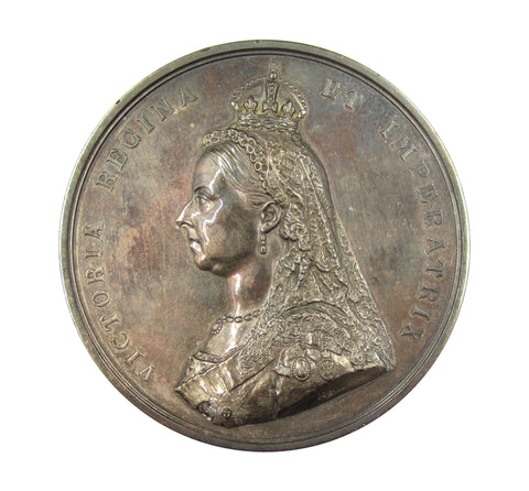 1887 Victoria Jubilee 77mm Silver Medal - By Boehm