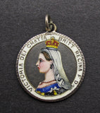 Victoria 1887 Shilling - Enamelled