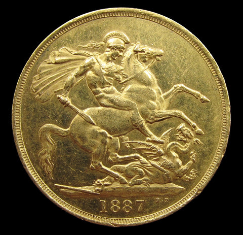 Victoria 1887 Two Pound / Double Sovereign - EF