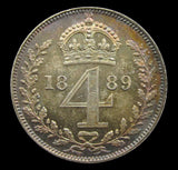 Victoria 1889 Maundy Fourpence - GEF