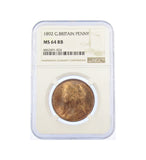 Victoria 1892 Penny - NGC MS64RB