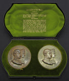 1893 Christian IX & Louise Visit To The City Of London Medal Pair - Cased