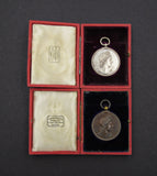 1906 Royal Academy Of Music Bronze & Silver Medal Pair - Cased