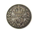 Edward VII 1908 Maundy Fourpence & Threepence