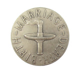 1937 Birth's Death's And Marriages 32mm Silver Medal - Cased