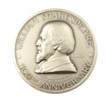 1964 William Shakespeare 400th Anniversary 57mm Silver Medal - Cased