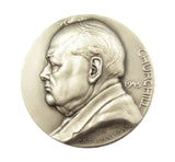 1965 Death Of Winston Churchill 50mm Silver Medal - By Lowental