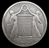 1970 Mayflower 350th Anniversary 57mm Silver Medal - Cased