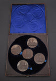 c.1860 Cased Set Of 5 British Cathedrals Medals - By Wiener