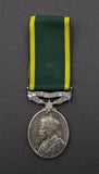 George V Efficiency Medal With India Bar - On Ribbon