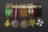 WWI & WWII Father Son Medal Pair With Order St John, Order St Lazarus