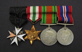 WWI & WWII Father Son Medal Pair With Order St John, Order St Lazarus