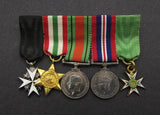 WWI & WWII Father Son Medal Pair With Order St John, Order St Lazarus