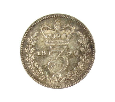 Victoria 1842 Threepence - UNC