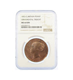 Victoria 1853 Penny - NGC MS64BN