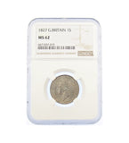 George IV 1827 Shilling - NGC MS62