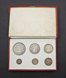 George V 1927 6 Coin Cased Proof Set - Crown To Threepence