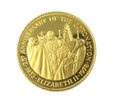 1978 Elizabeth II Coronation Anniversary 19mm 9ct Gold Medal