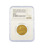 1897 Victoria Diamond Jubilee 26mm Gold Medal - NGC MS62