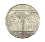 1843 Thames Tunnel Opened Brunel 64mm Medal - By Davis