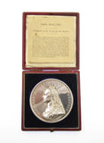 1887 Victoria Jubilee 77mm Silver Medal By Boehm - Cased