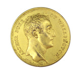 1815 Duke Of Wellington Waterloo 41mm Gilt Bronze Medal - By Brenet