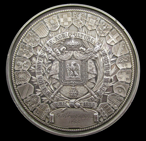 France 1855 Universal Exposition 60mm Silver Medal - Cased