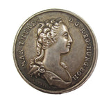 Russia 1743 Maria Theresa Coronation Prague 31mm Silver Medal