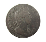 William III 1699 Halfpenny - Good Fine