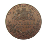 1897 Diamond Jubilee Bronze 39mm Medal - By Heaton