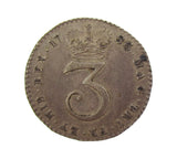 George III 1786 Maundy Threepence - GVF