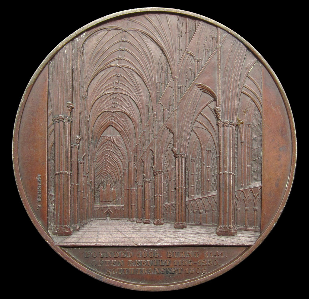 1855 Lincoln Cathedral 59mm Bronze Medal - By Wiener – Coopers Coins