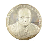 1974 Winston Churchill 57mm & 38mm Silver Medal Pair - Cased