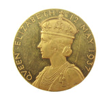 1937 George VI Coronation 32mm Gold Medal - Cased