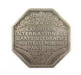 France 1925 International Exposition 71mm Silvered Medal - By Turin