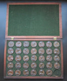 1731 Dassier's Kings & Queens Of England Set Of 34 Medals - Cased