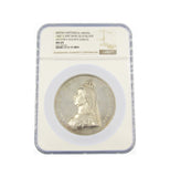 1887 Victoria Jubilee 77mm Silver Medal - NGC MS64