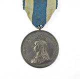 1897 Victoria Diamond Jubilee Silver Medal On Ribbon By Emptmeyer - Cased