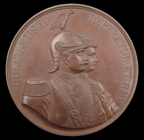 1891 Wilhelm II Visit To London 80mm Bronze Medal - By Elkington