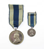 1897 Victoria Diamond Jubilee Silver Medal & Miniature By Emptmeyer