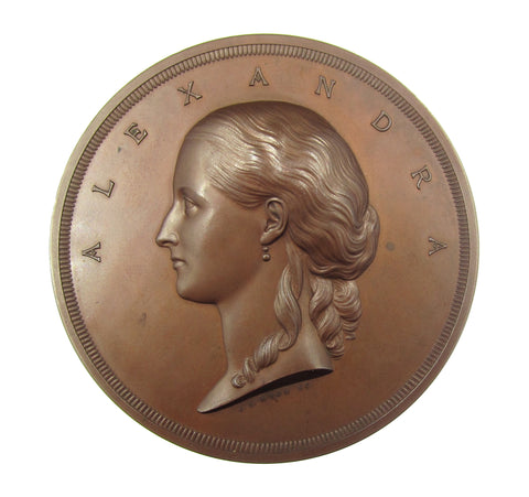 1863 Alexandra Of Denmark Entry Into London 77mm Medal - By Wyon