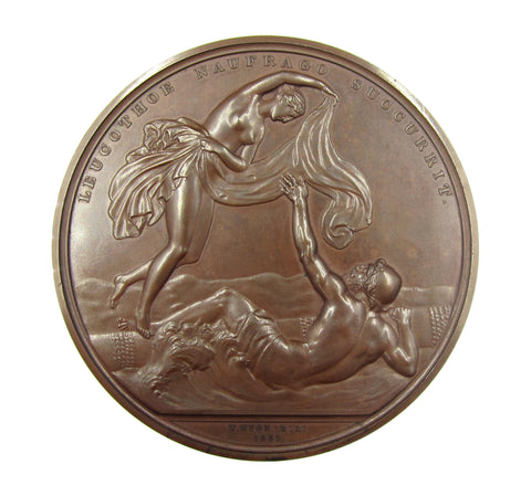 1839 Lloyd’s Medal For Saving Life At Sea 73mm Bronze Medal - By Wyon