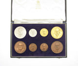 1965 Winston Churchill Silver & Bronze 8 Medal Set - Toye Kenning