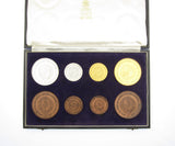 1965 Winston Churchill Silver & Bronze 8 Medal Set - Toye Kenning