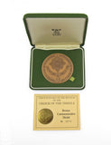 1987 RM Order Of The Thistle Tercentenary 63mm Bronze Medal