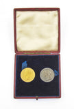 1897 Victoria Diamond Jubilee 26mm Gold & Silver Medals - Cased